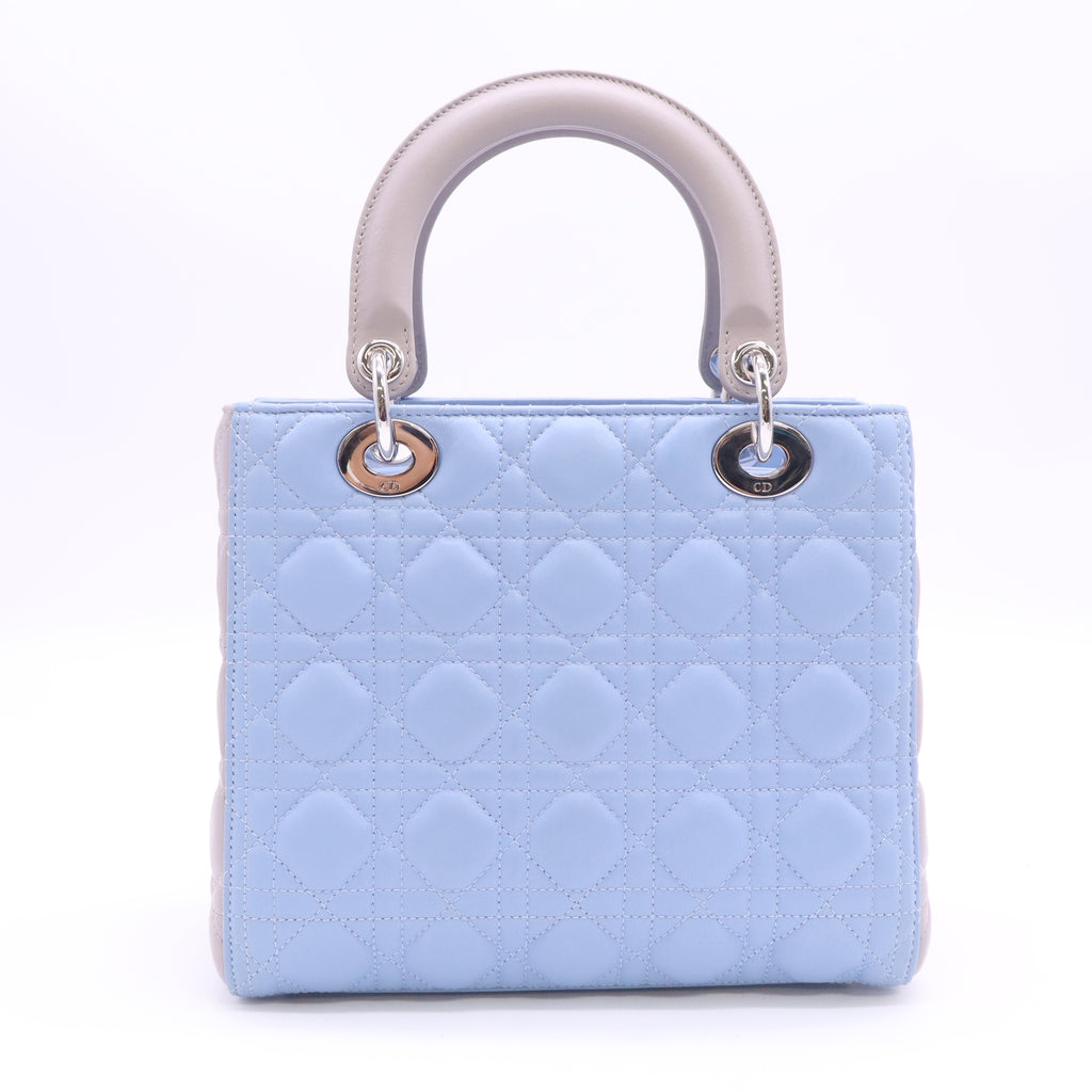 Dior Lady Dior Medium Bicolor Cannage Lambskin Handbag B24398