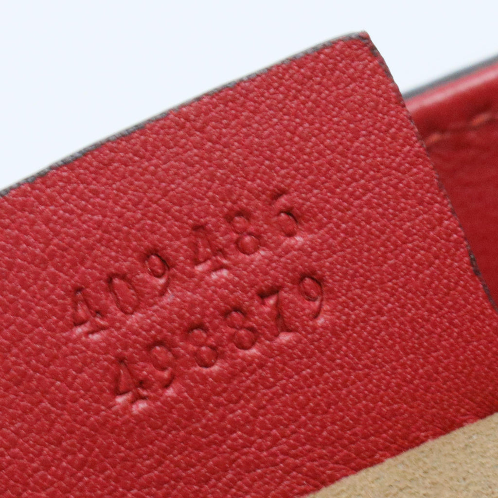 Red GG Supreme Coated Canvas Padlock Medium Shoulder Bag