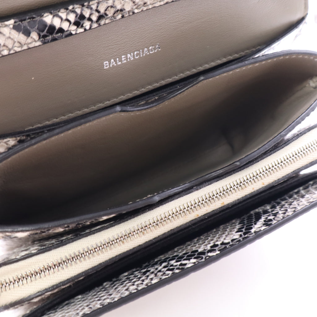 Balenciaga Neutral B. Wallet on Chain in Python Twins LDJ5246