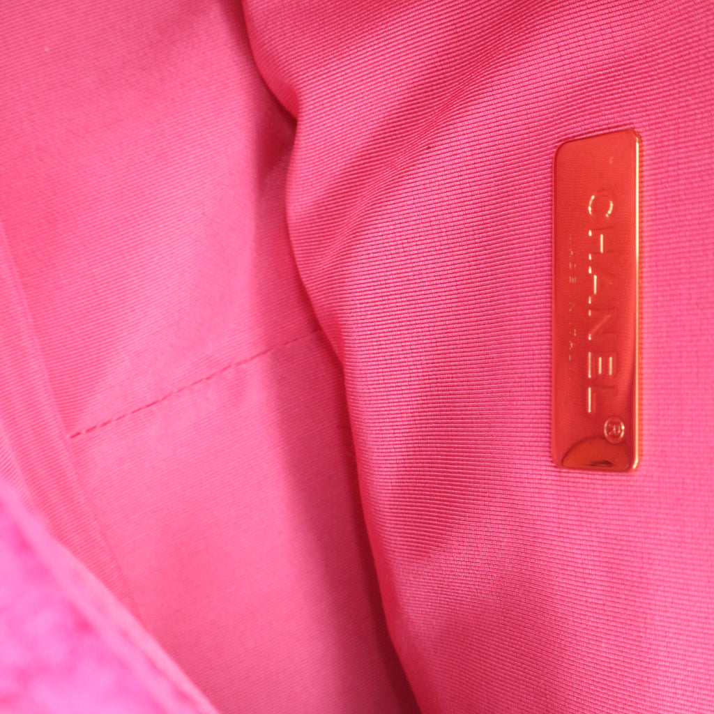 Chanel Pink Quilted Tweed Chanel 19 Small Flap Bag twins LDJ3370