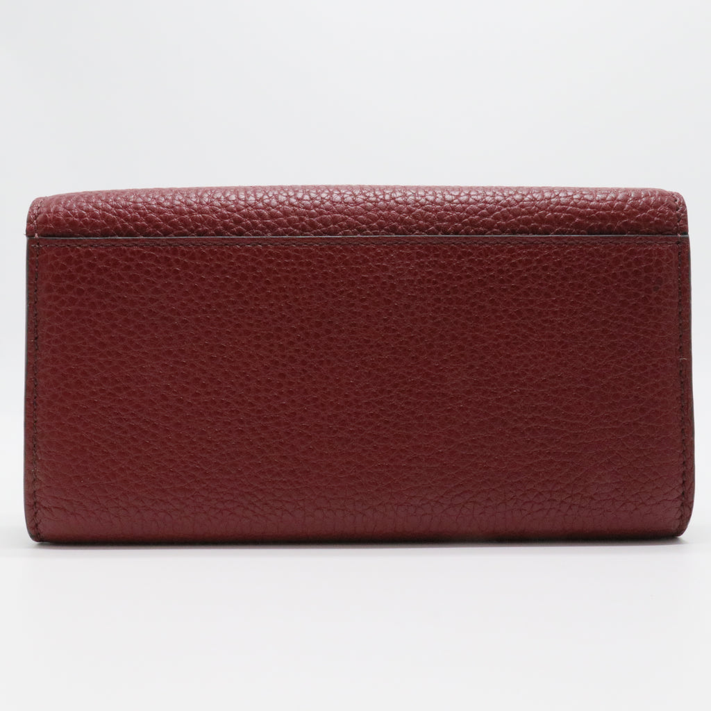 Red leather wallet