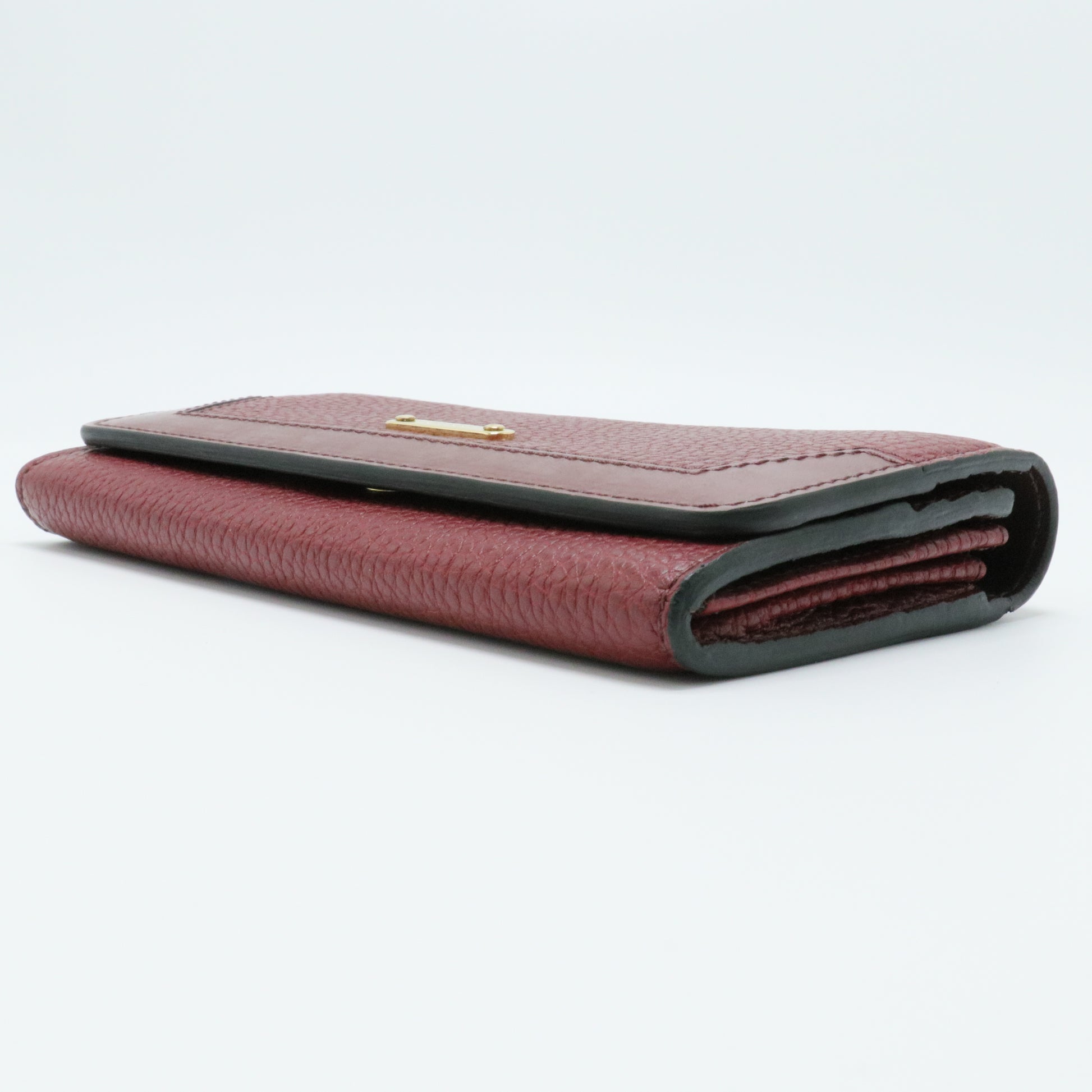 Red leather wallet