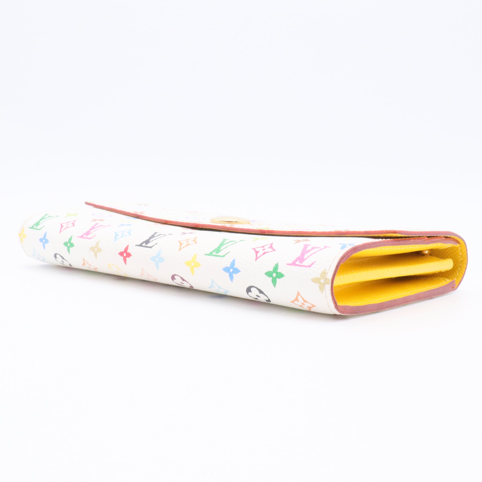White Monogram Multicolor Sarah Wallet