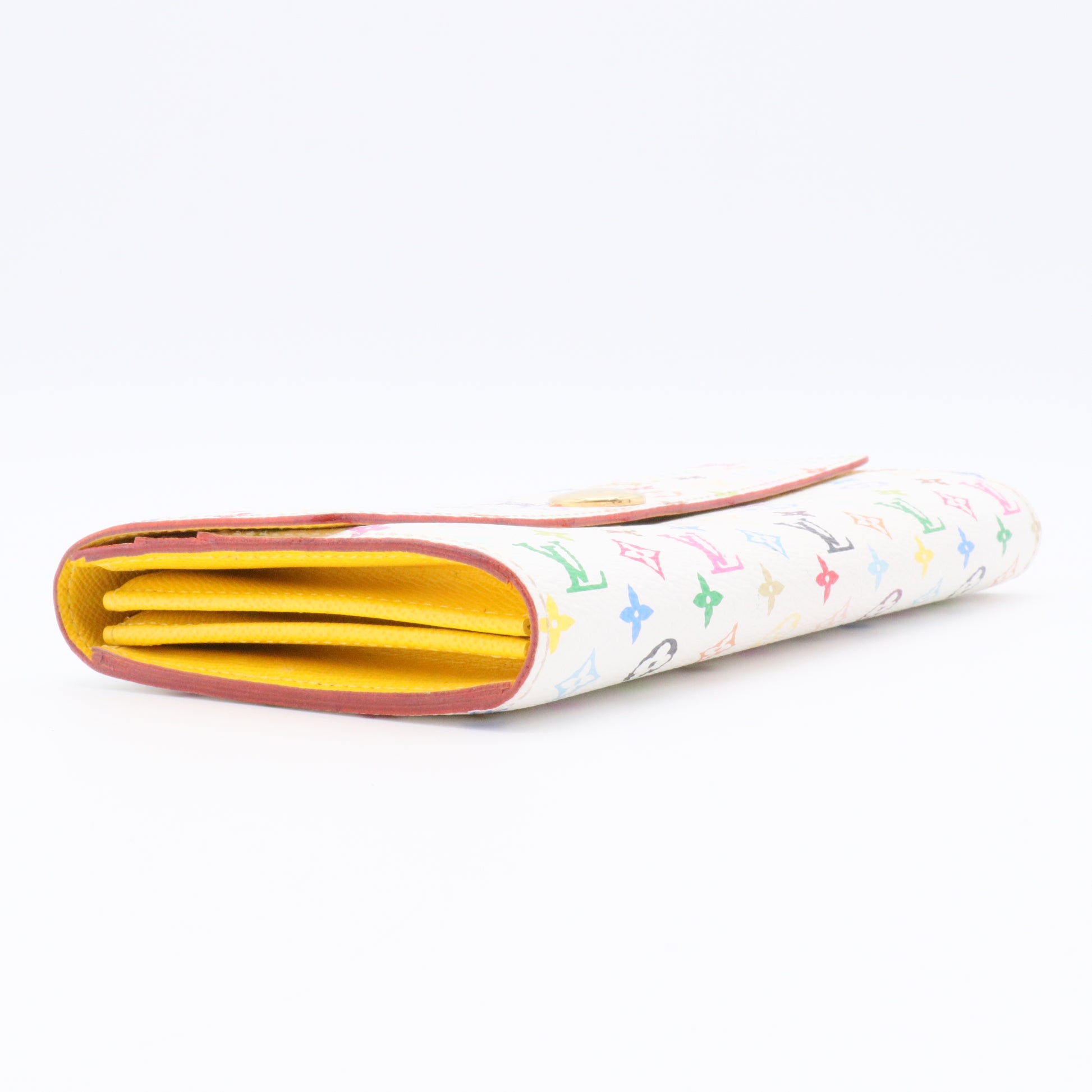 White Monogram Multicolor Sarah Wallet