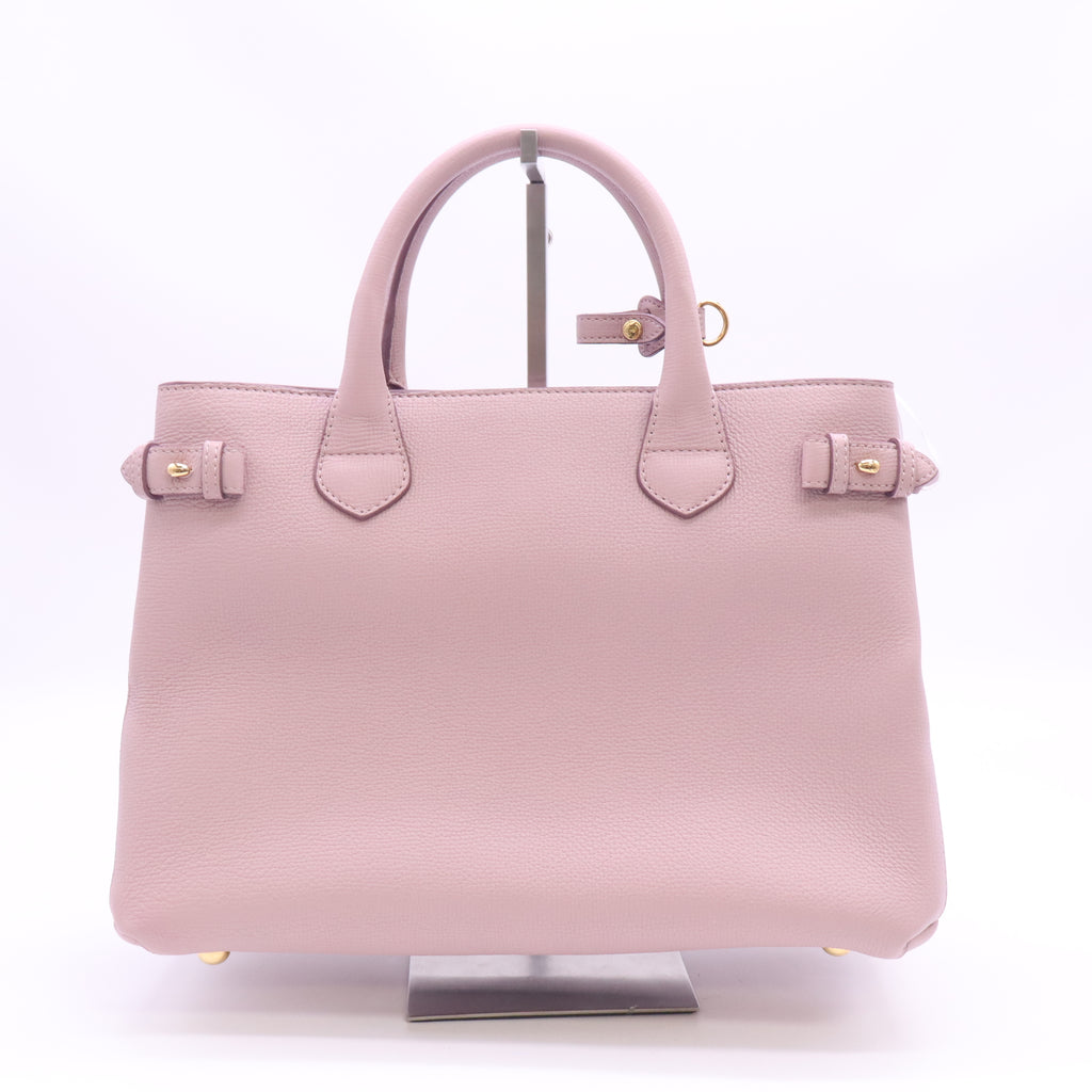 Banner Tote Leather and House Check Canvas B24561