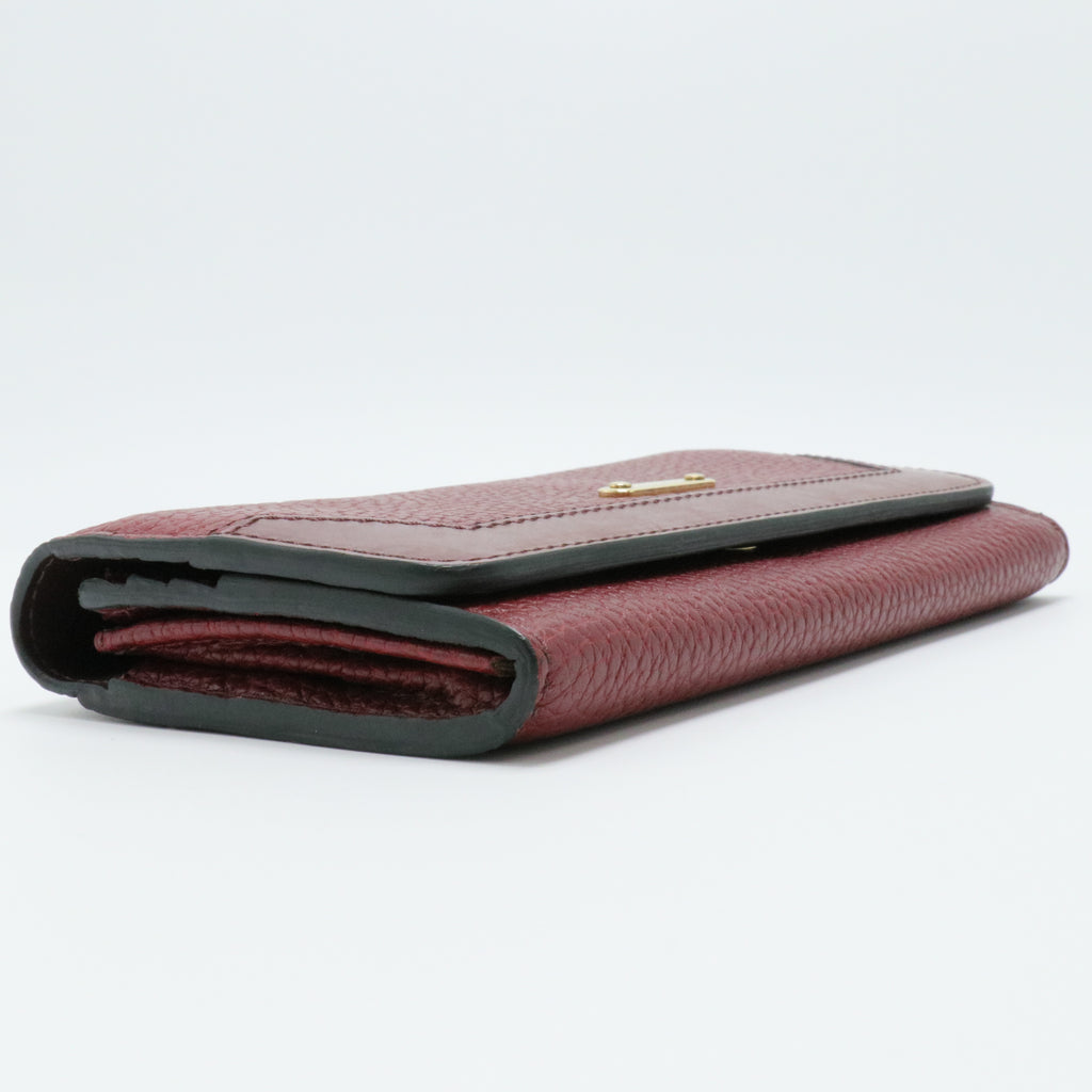 Red leather wallet