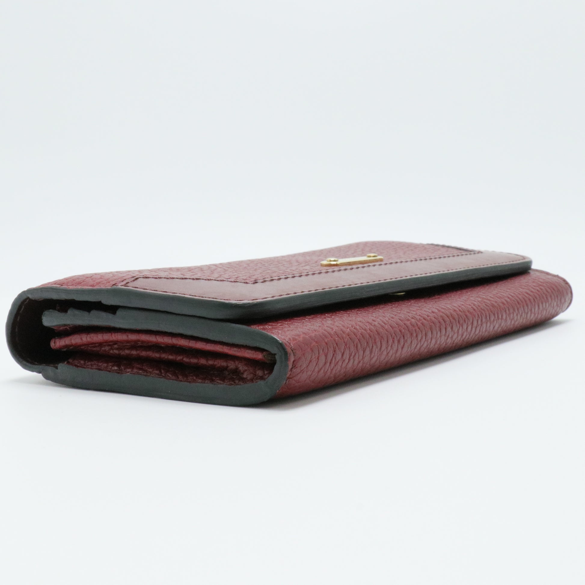 Red leather wallet