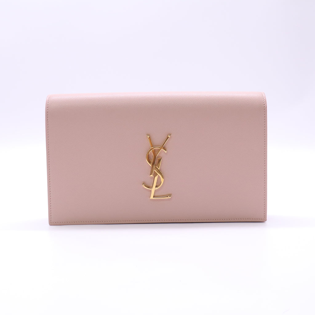 Saint Laurent Cassandre Classic Leather Monogram Clutch Twins LDJ5251