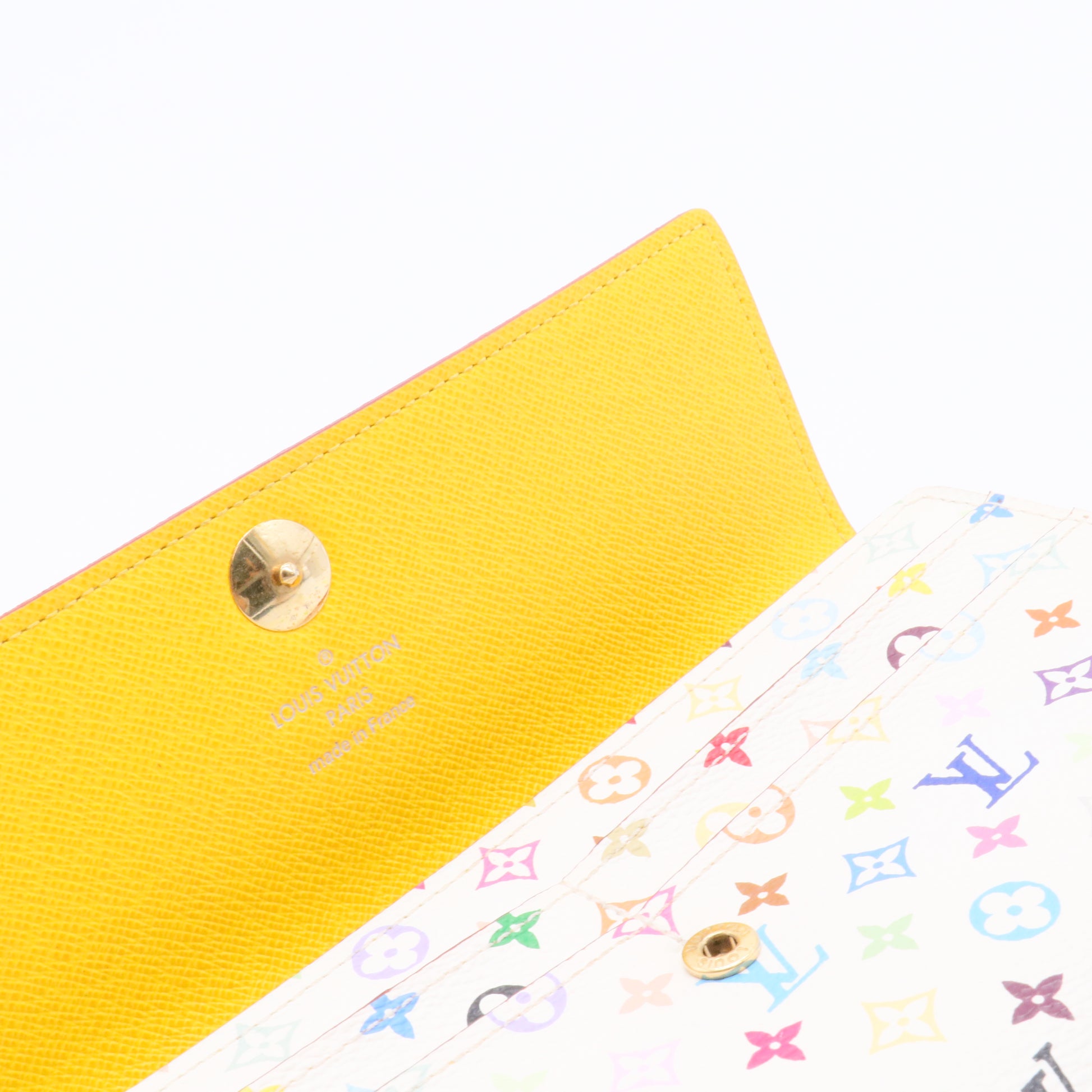 White Monogram Multicolor Sarah Wallet