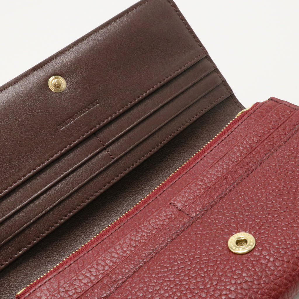 Red leather wallet