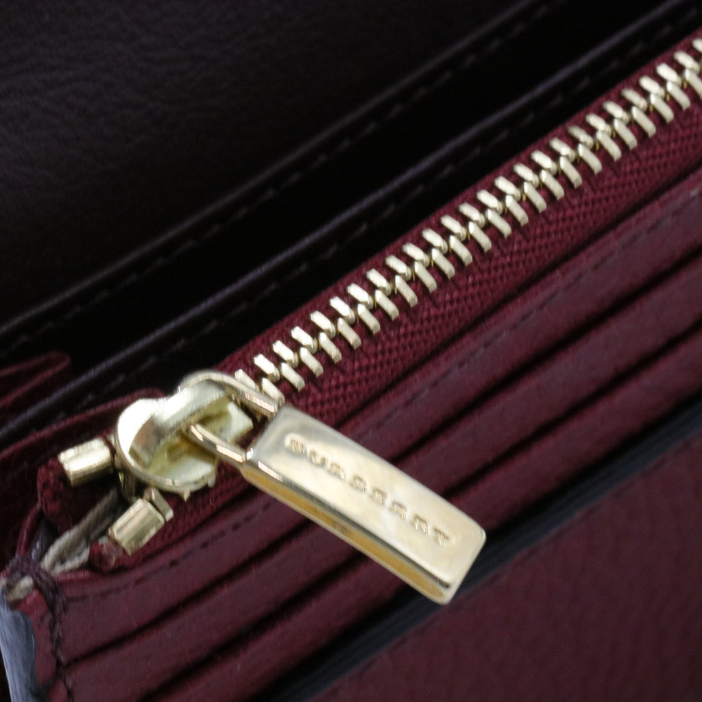 Red leather wallet