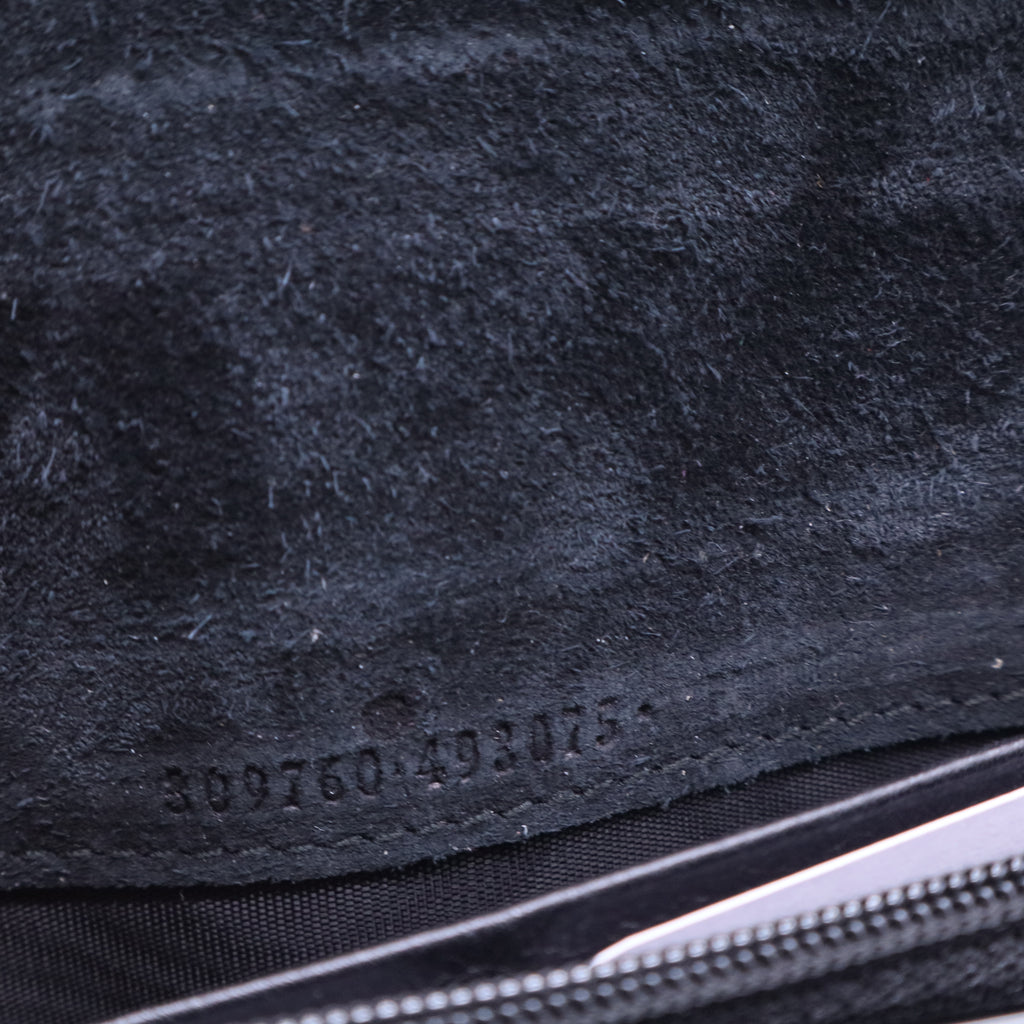 Black MicroGuccissima Patent Leather Continental Wallet W20133