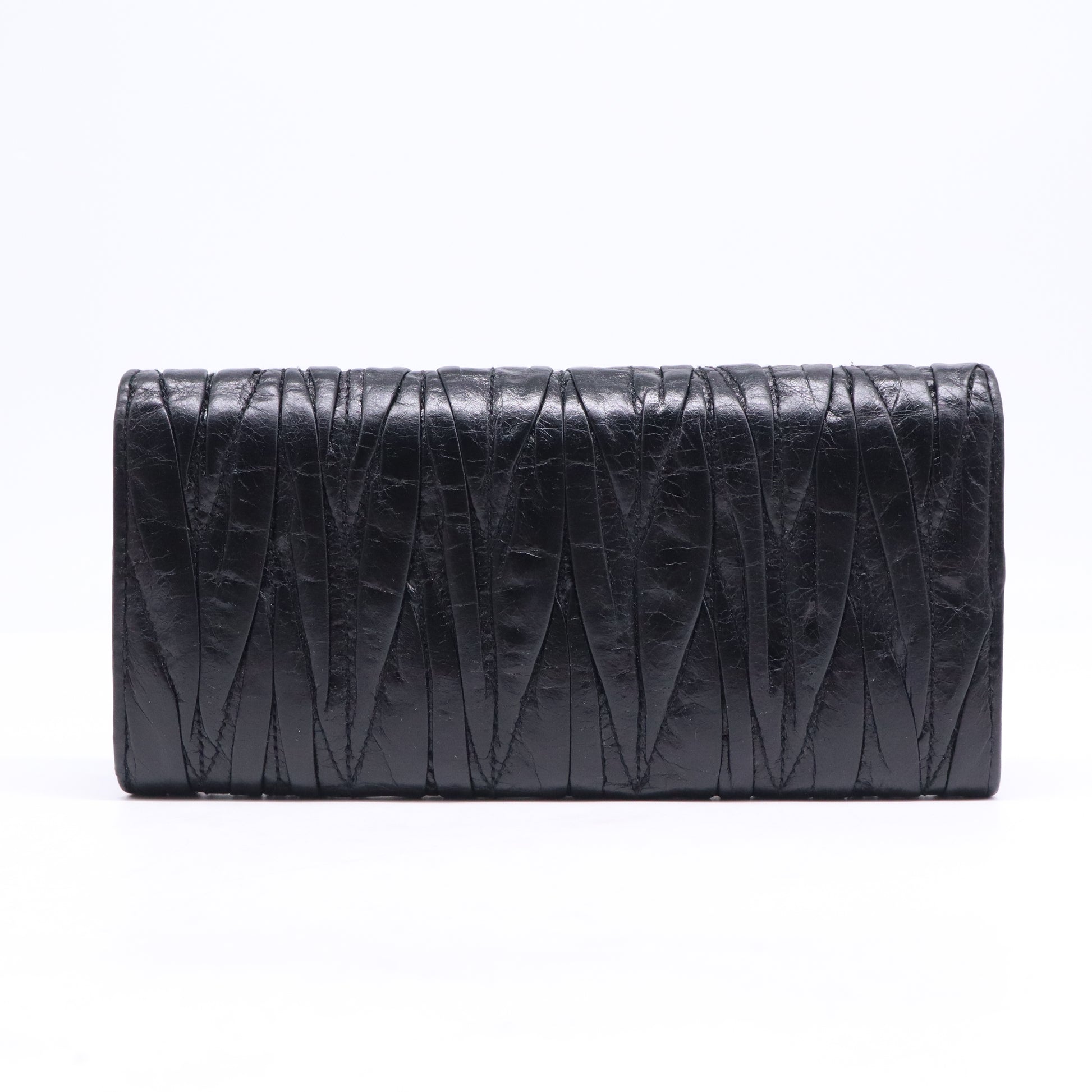 Miu Miu Matelassé Nappa Leather Flap Wallet W20813