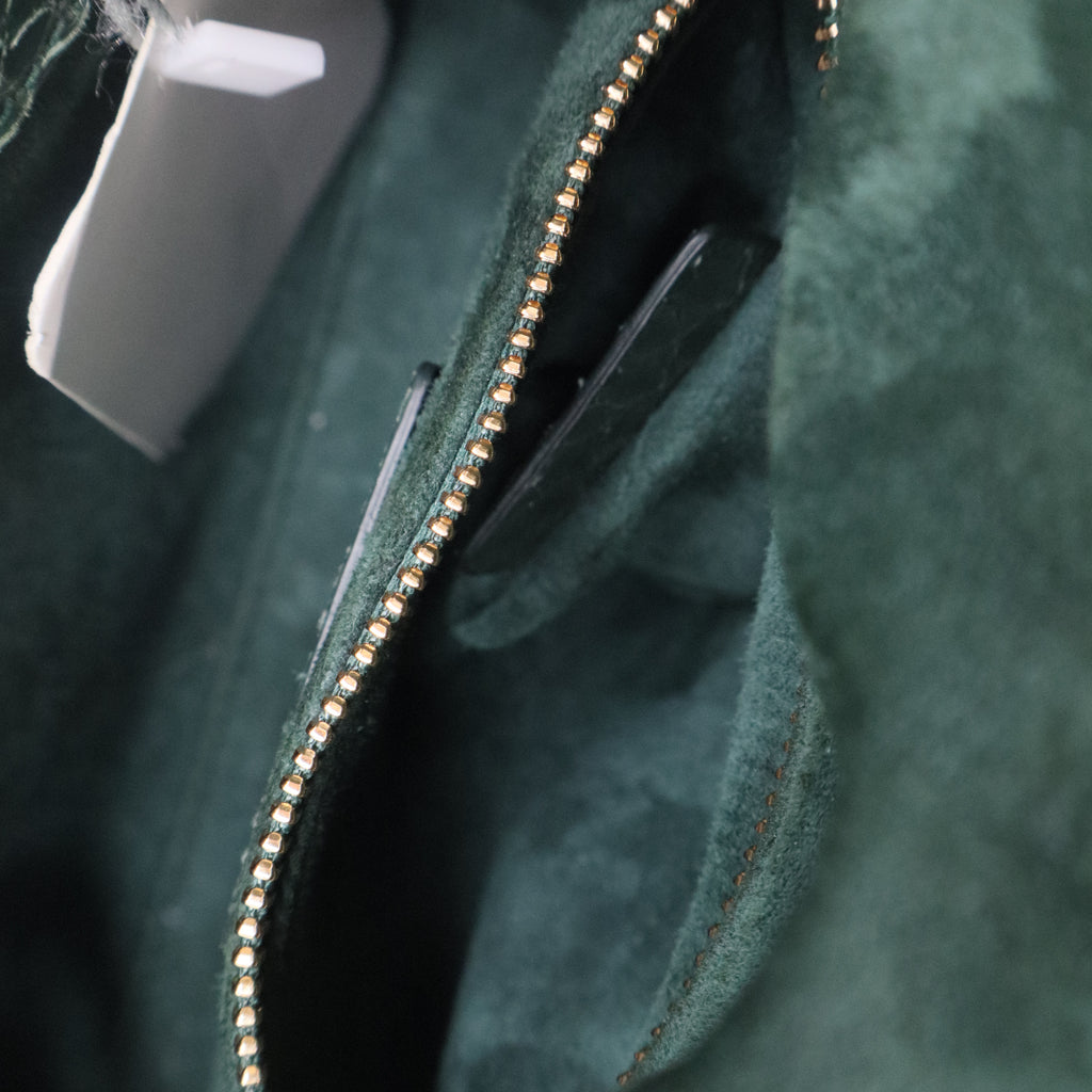 Christian Dior Shiny Snakeskin Mini Lady Dior Emerald Green twins LDJ3393