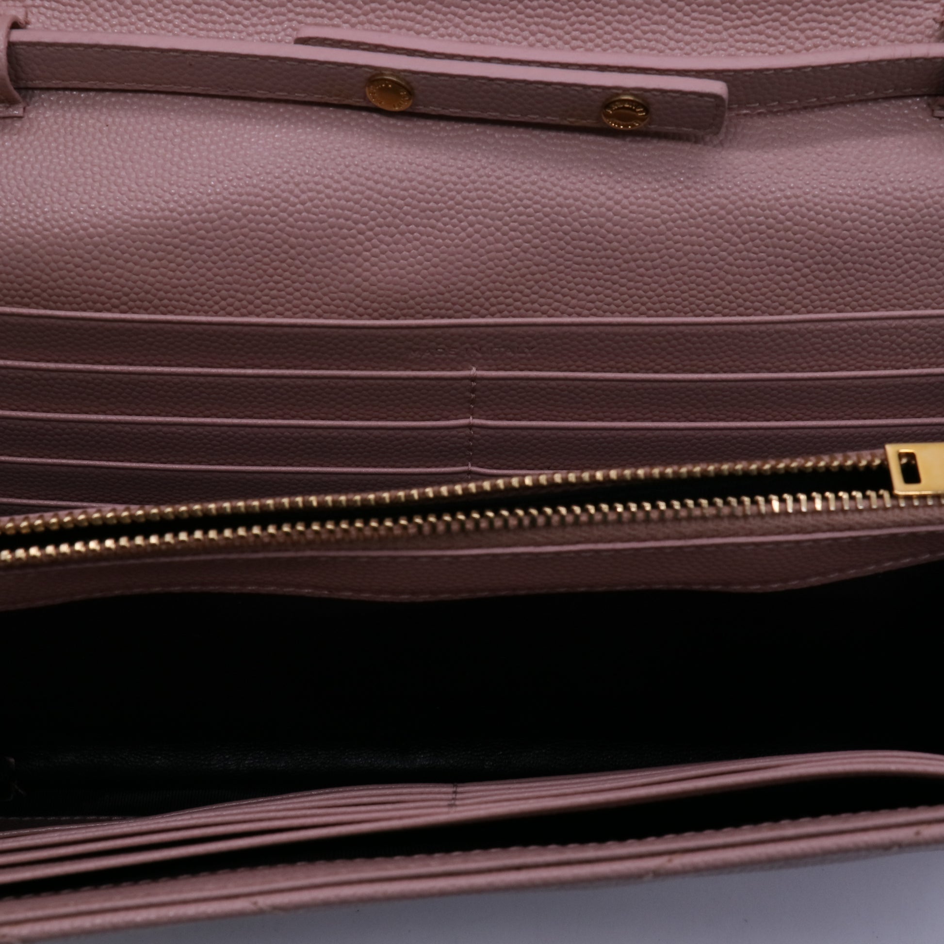 Yves Saint Laurent Pink Quilted Grained Leather Wallet On Chain Bag twins  LDJ3920
