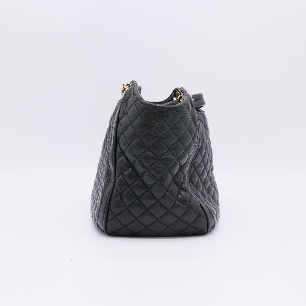 Salvatore Ferragamo Gancini Quilted Leather Tote Bag B23005