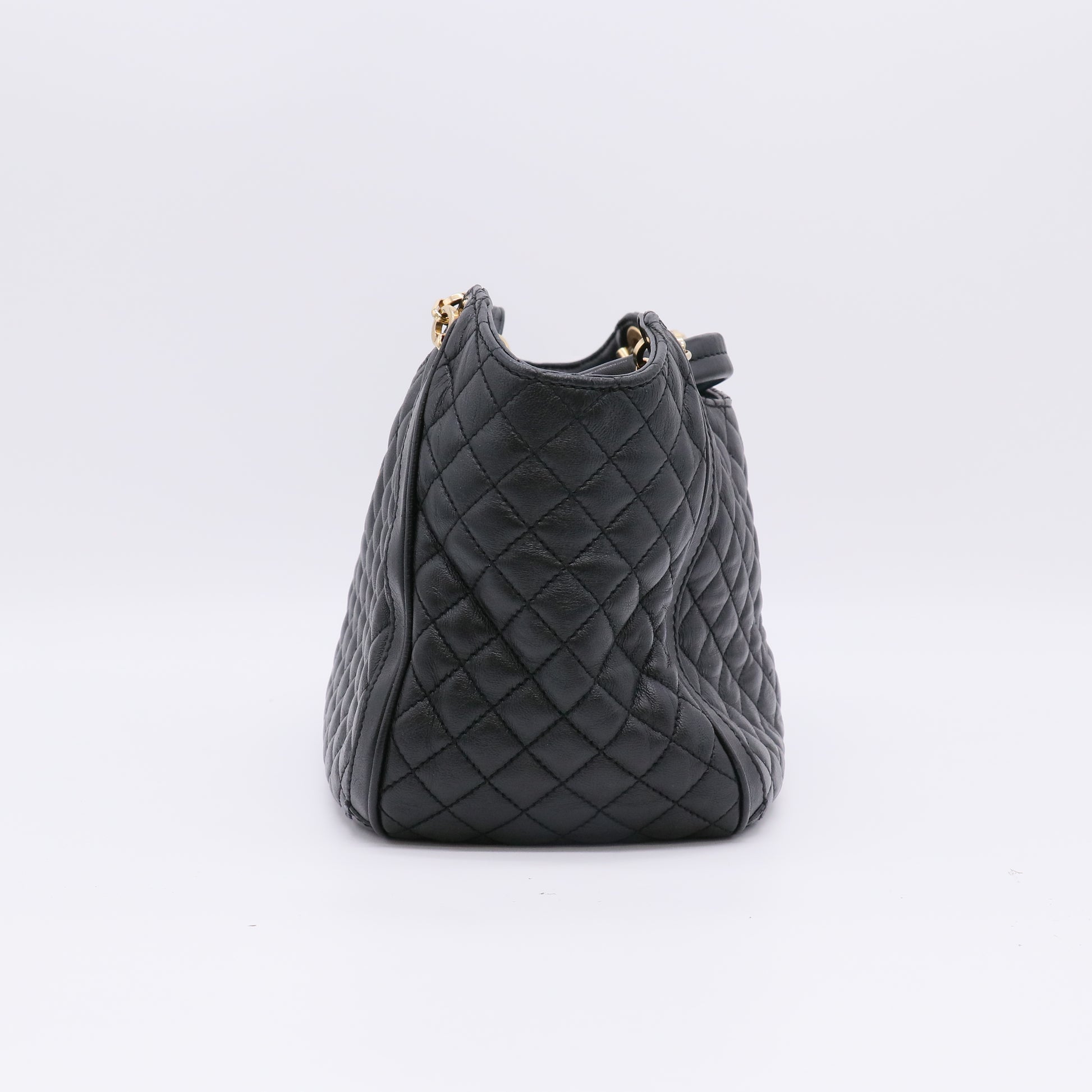 Salvatore Ferragamo Gancini Quilted Leather Tote Bag B23005