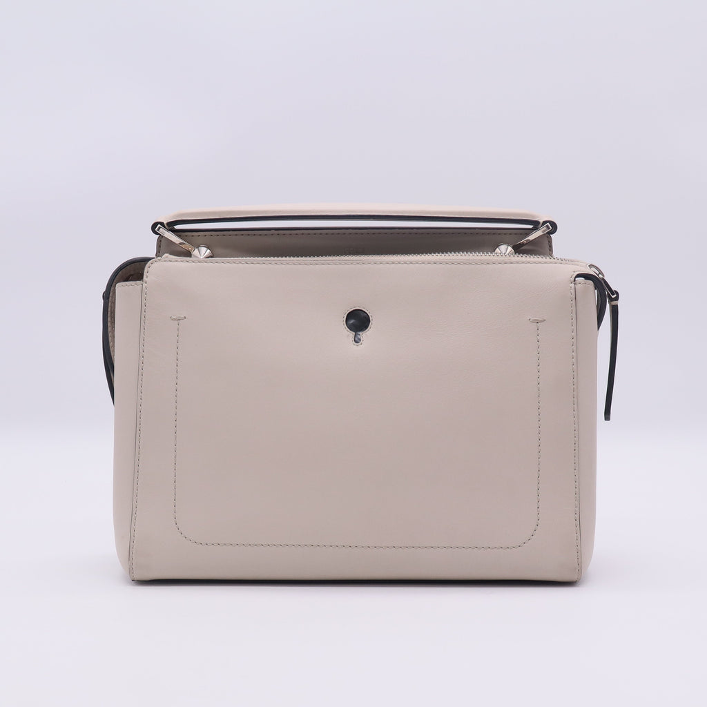 Fendi Vitello Baltico Dolce DotCom Satchel Ardesia Twins LDJ3356