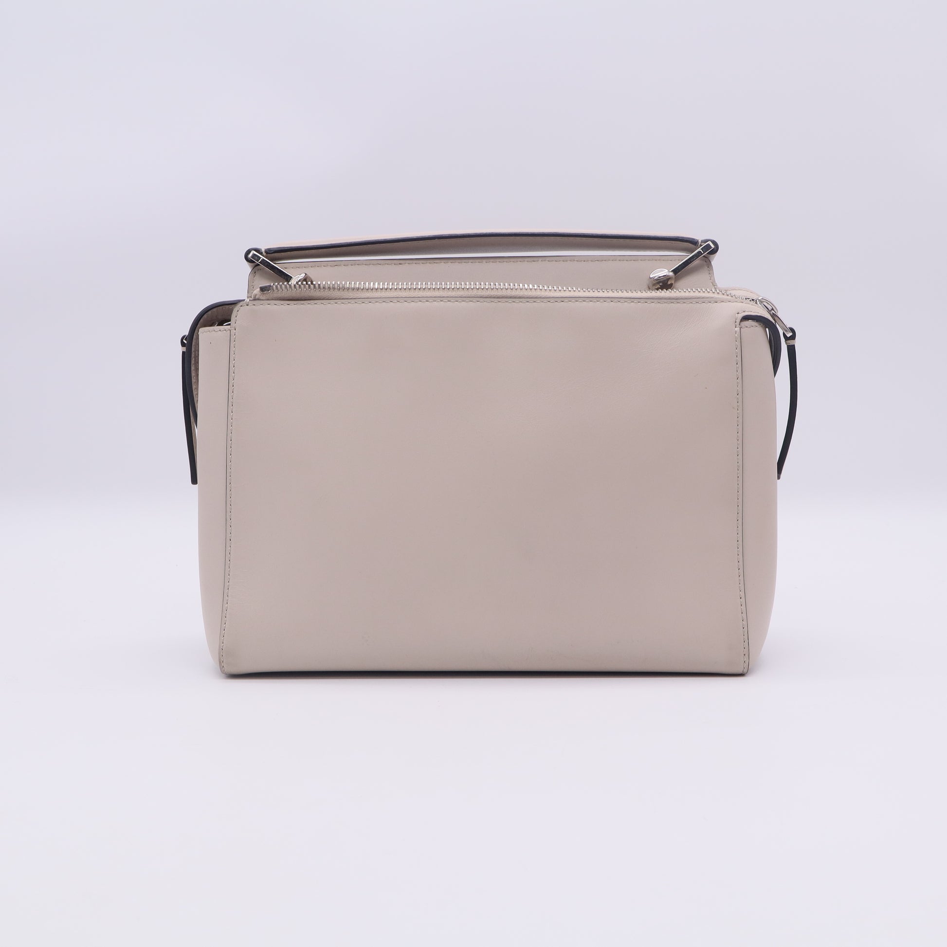 Fendi Vitello Baltico Dolce DotCom Satchel Ardesia Twins LDJ3356