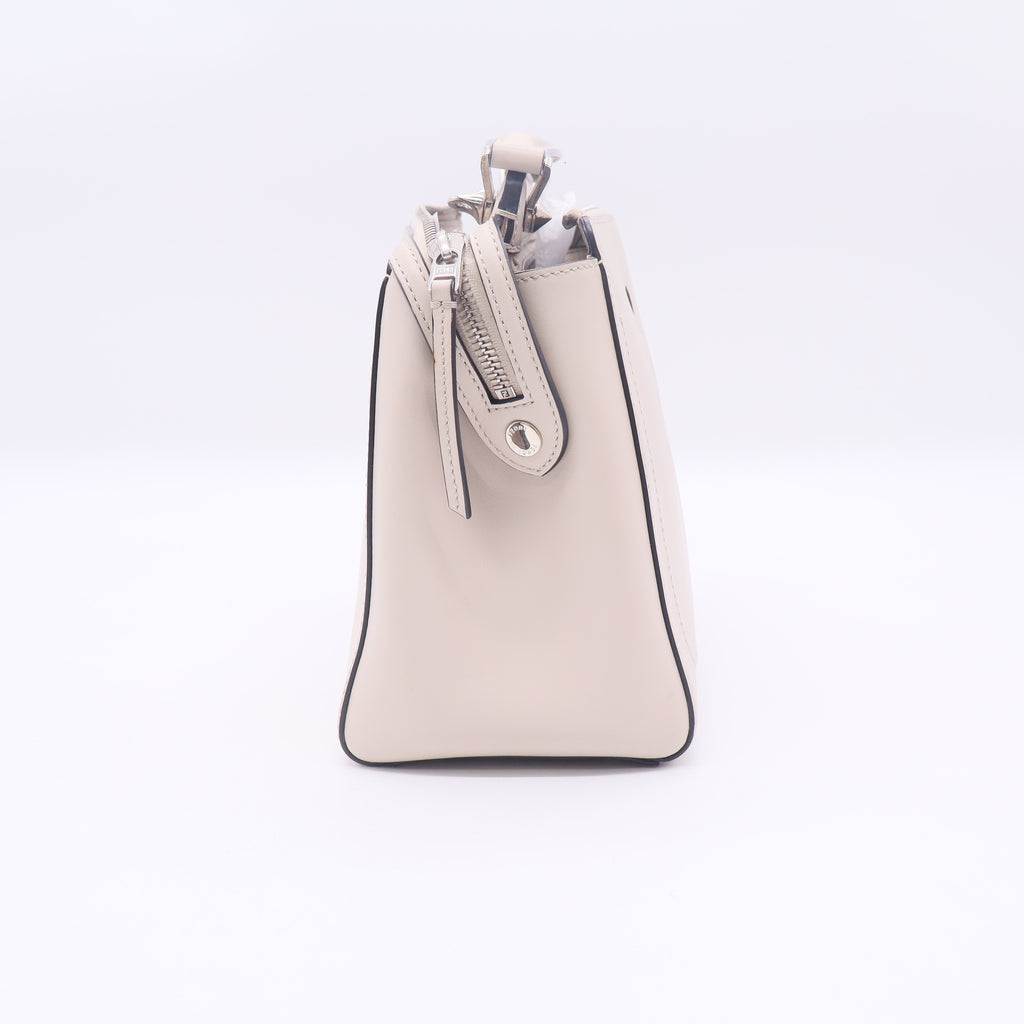 Fendi Vitello Baltico Dolce DotCom Satchel Ardesia Twins LDJ3356