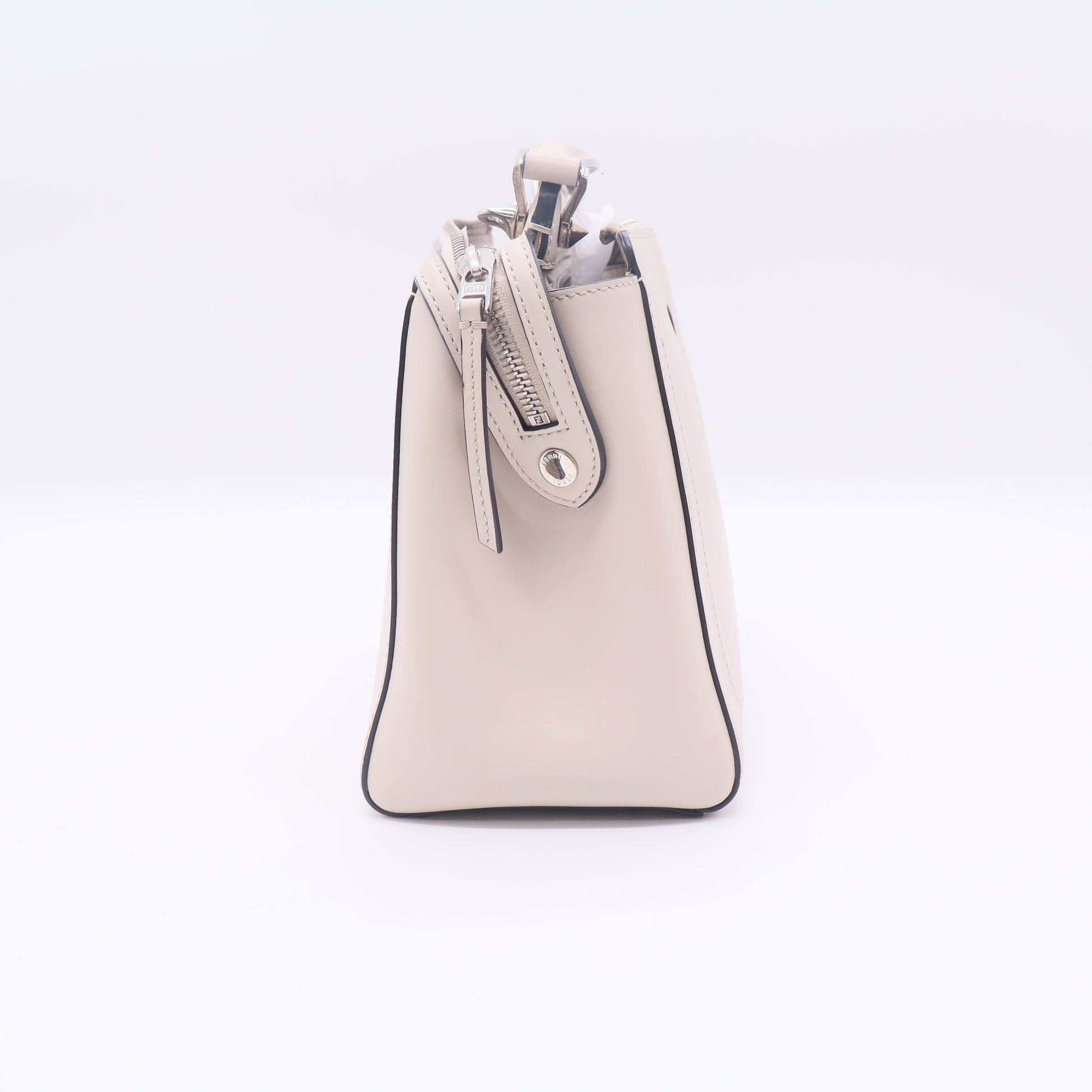 Fendi Vitello Baltico Dolce DotCom Satchel Ardesia Twins LDJ3356