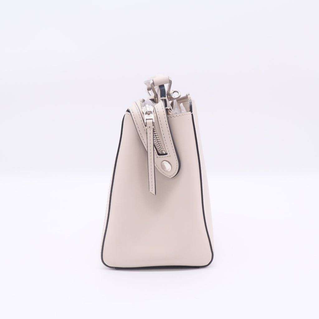 Fendi Vitello Baltico Dolce DotCom Satchel Ardesia Twins LDJ3356