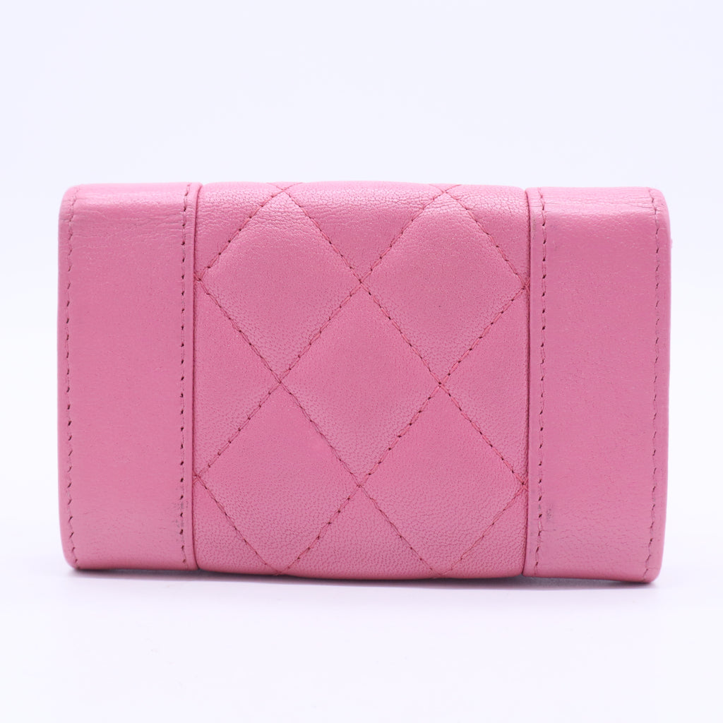 Mademoiselle Vintage Card Holder on Chain Quilted Sheepskin Mini W20169