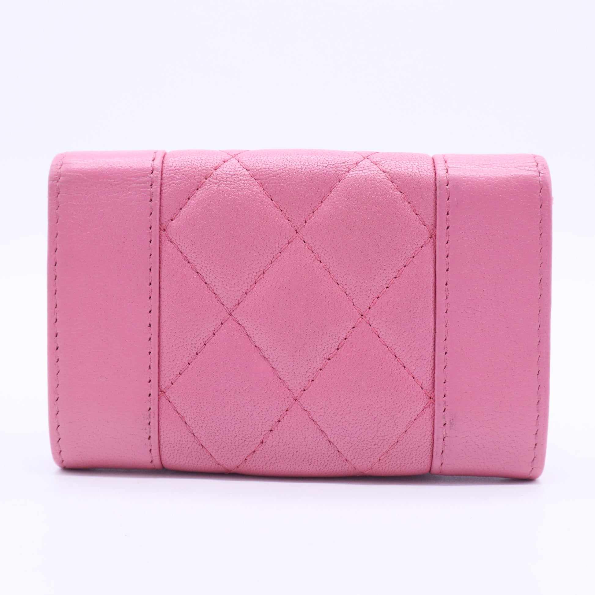 Mademoiselle Vintage Card Holder on Chain Quilted Sheepskin Mini W20169