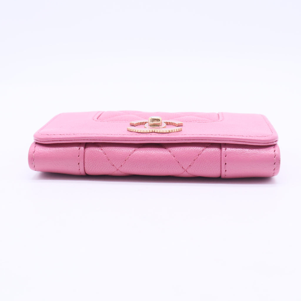 Mademoiselle Vintage Card Holder on Chain Quilted Sheepskin Mini W20169