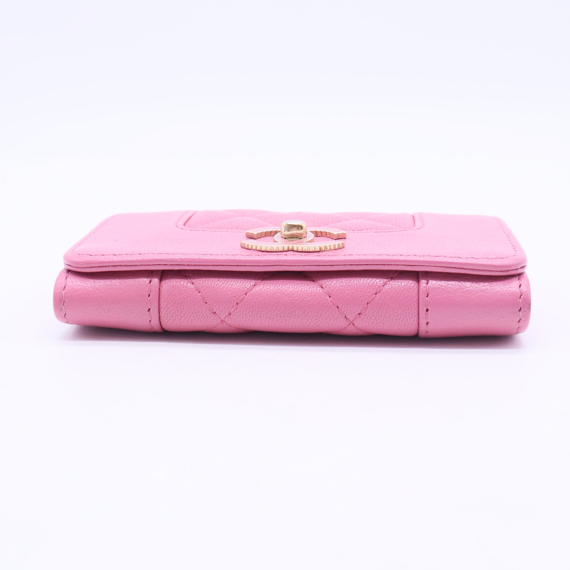 Mademoiselle Vintage Card Holder on Chain Quilted Sheepskin Mini W20169