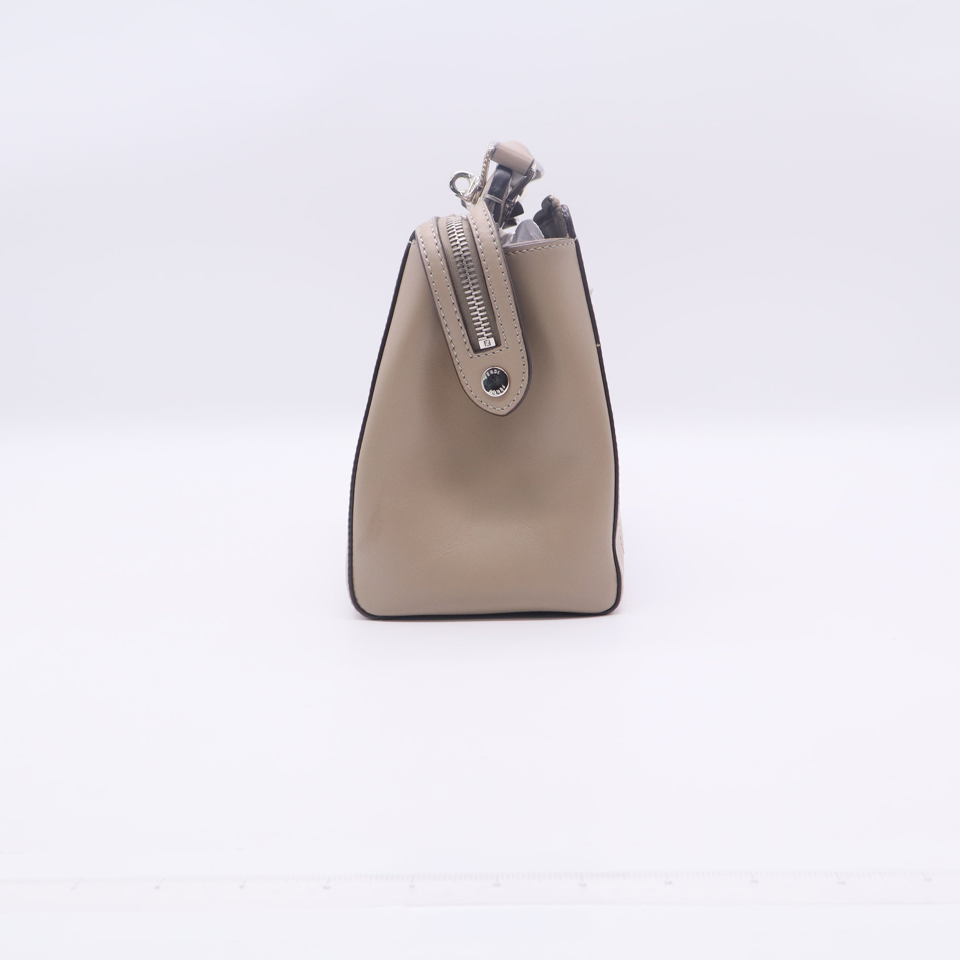 Fendi Grey Smooth Calfskin Leather Dotcom Satchel Bag twins LDJ3357