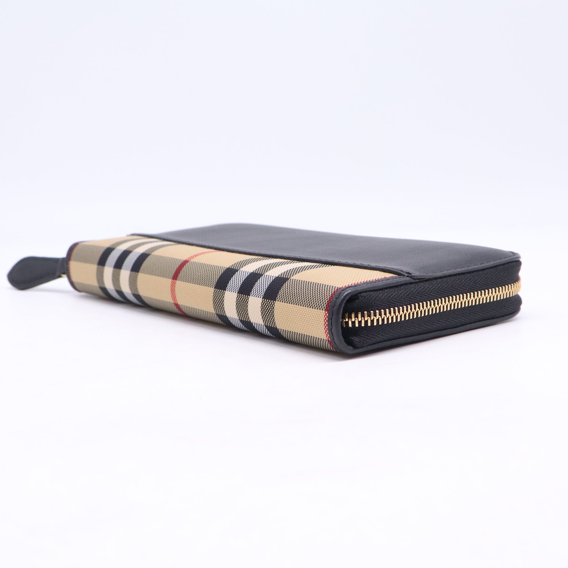 Burberry Haymarket Check Zip Around Wallet W21013