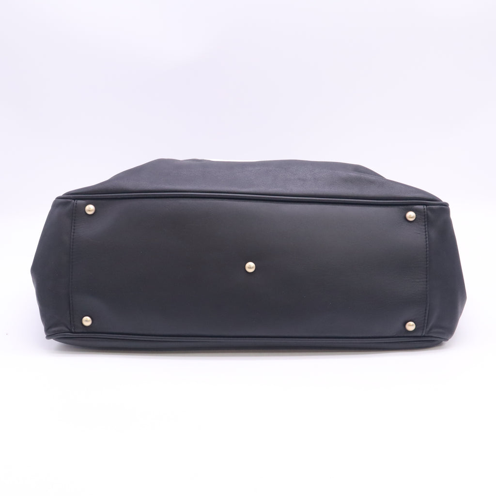 Chanel Lambskin Camellia Tote Black B24558