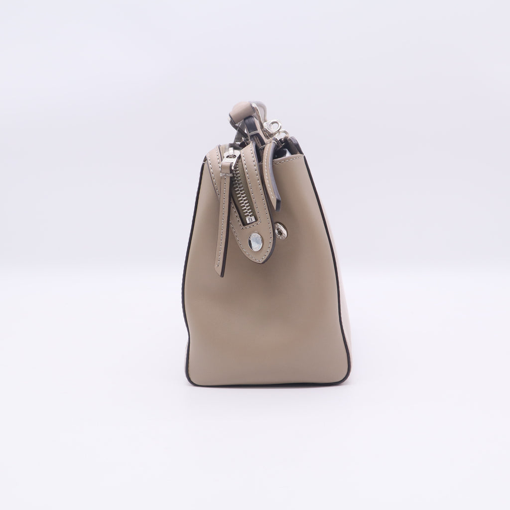 Fendi Grey Smooth Calfskin Leather Dotcom Satchel Bag twins LDJ3357