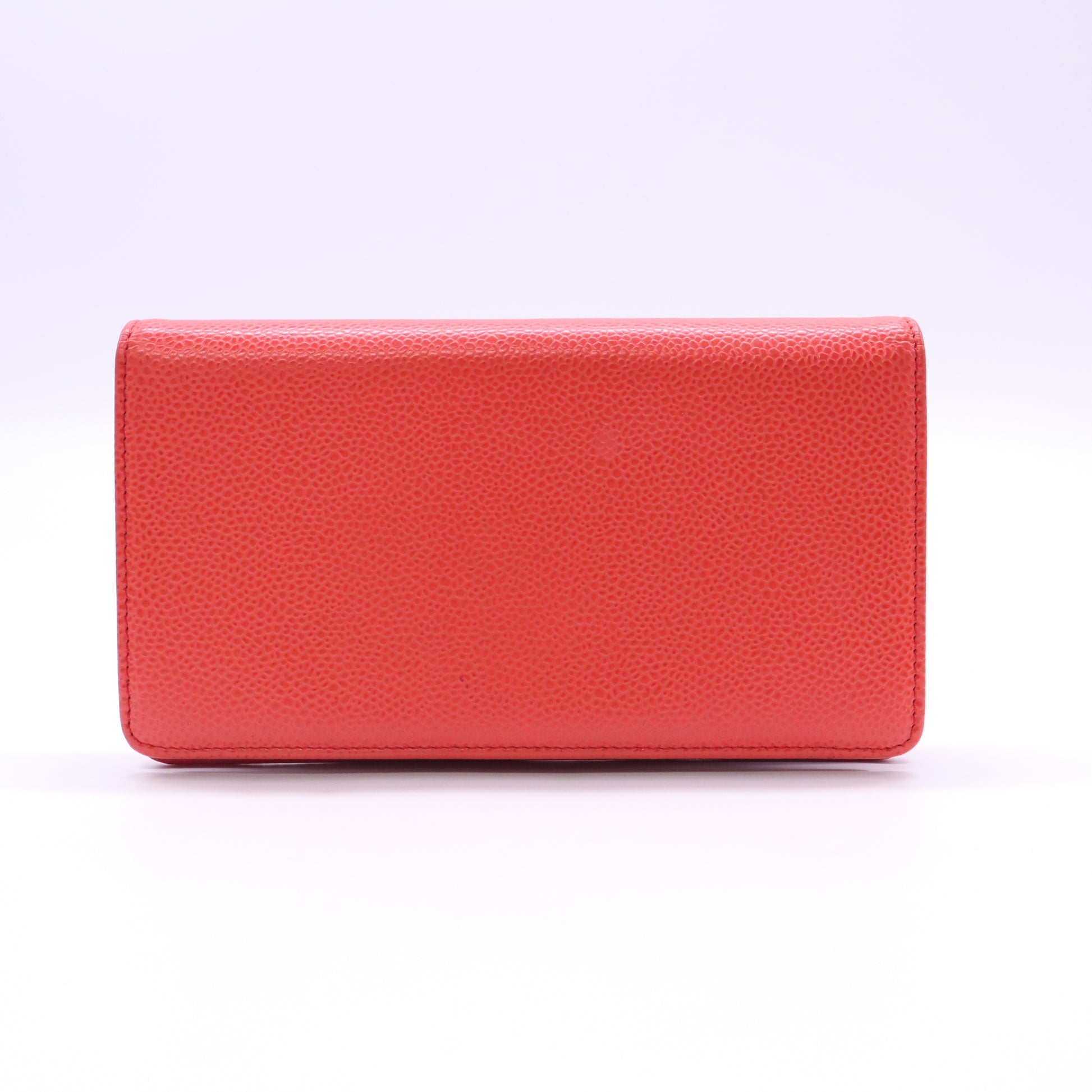 Chanel Caviar Timeless CC Yen Wallet Red twins W22821