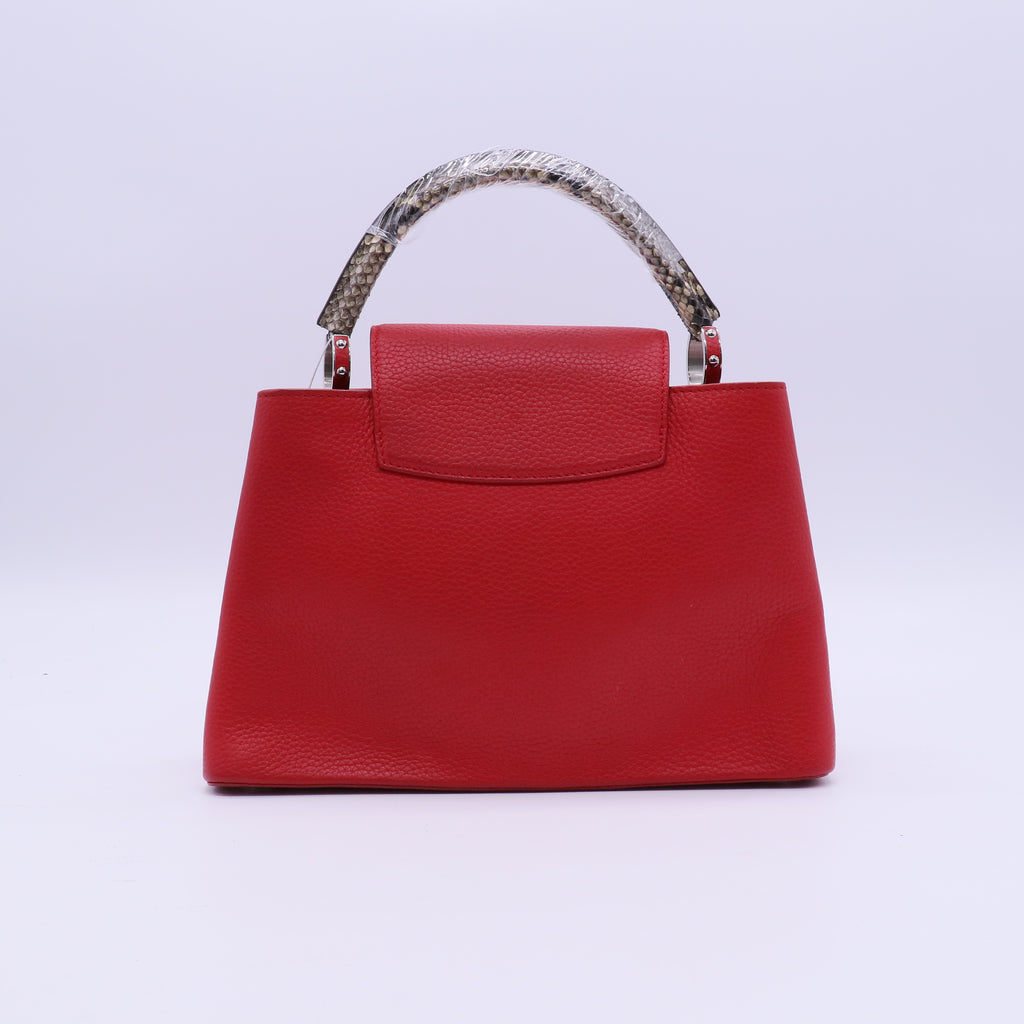 Louis Vuitton Python-Trimmed Taurillon Capucines  twins LDJ3919