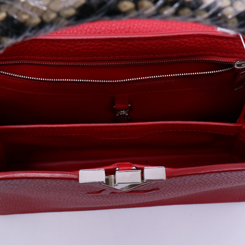 Louis Vuitton Python-Trimmed Taurillon Capucines  twins LDJ3919