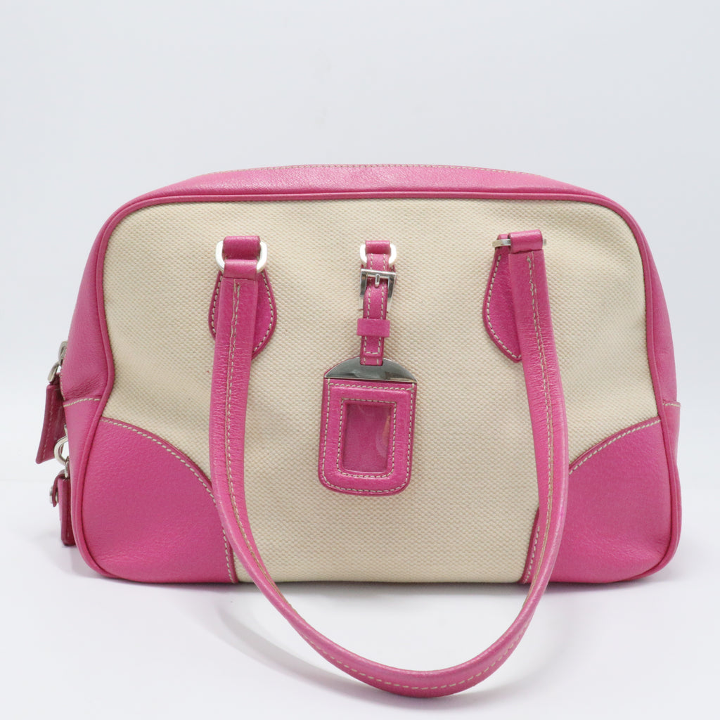 Bowler Bag Canvas with Leather