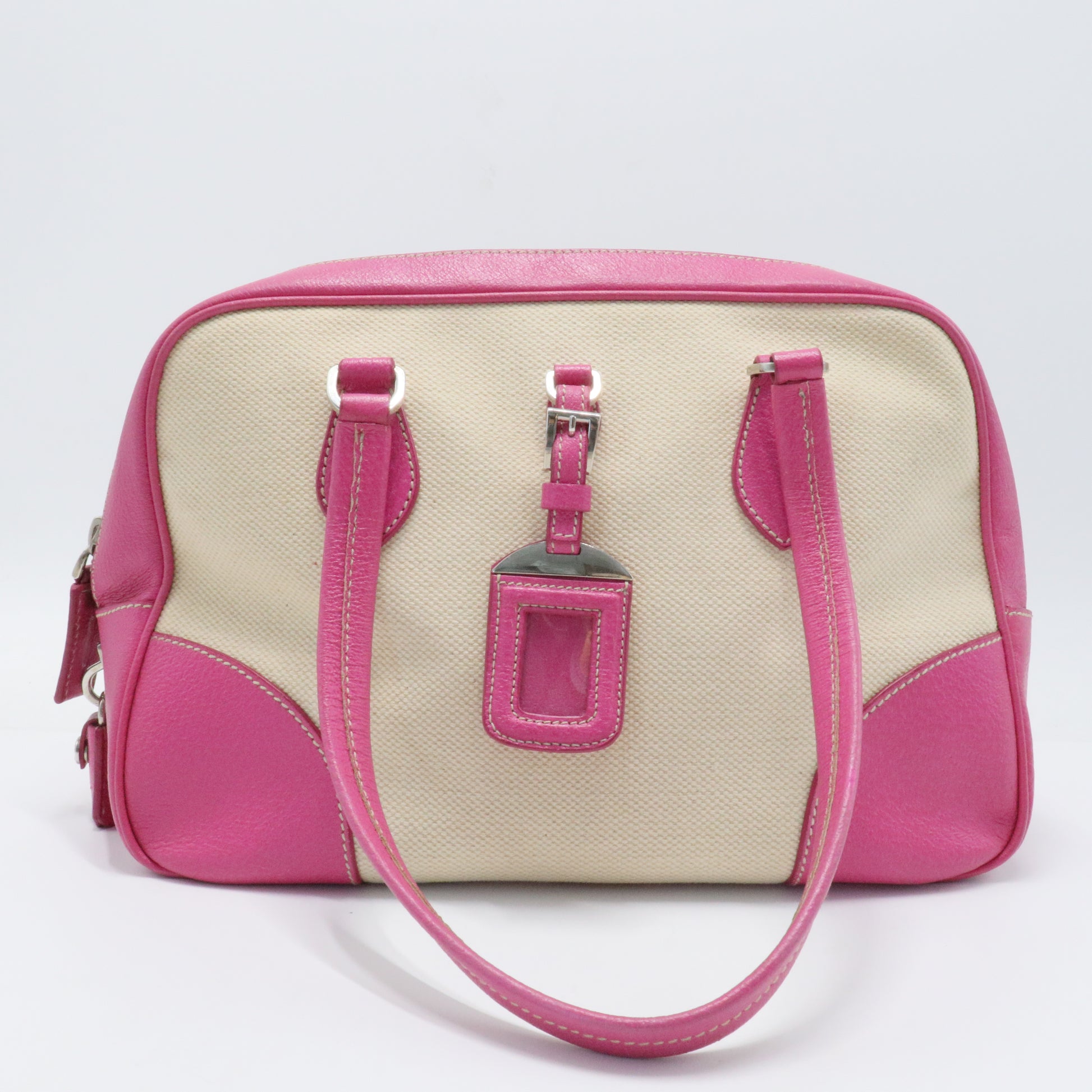 Bowler Bag Canvas with Leather