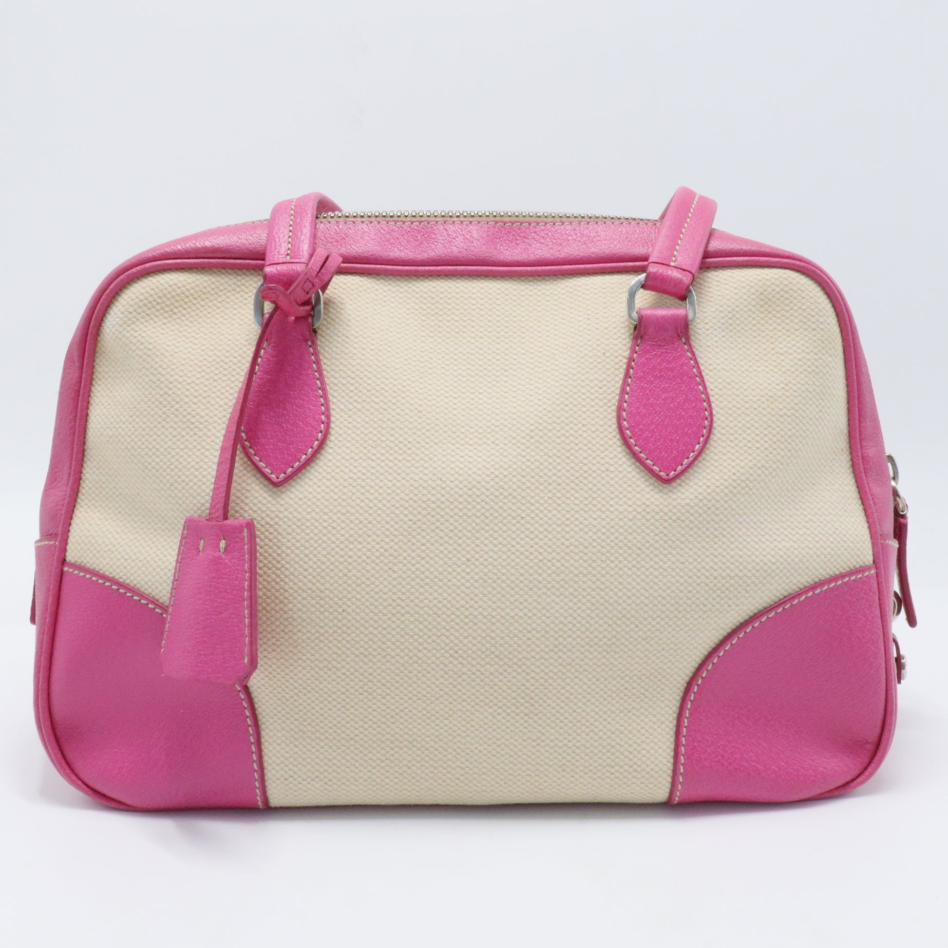 Bowler Bag Canvas with Leather