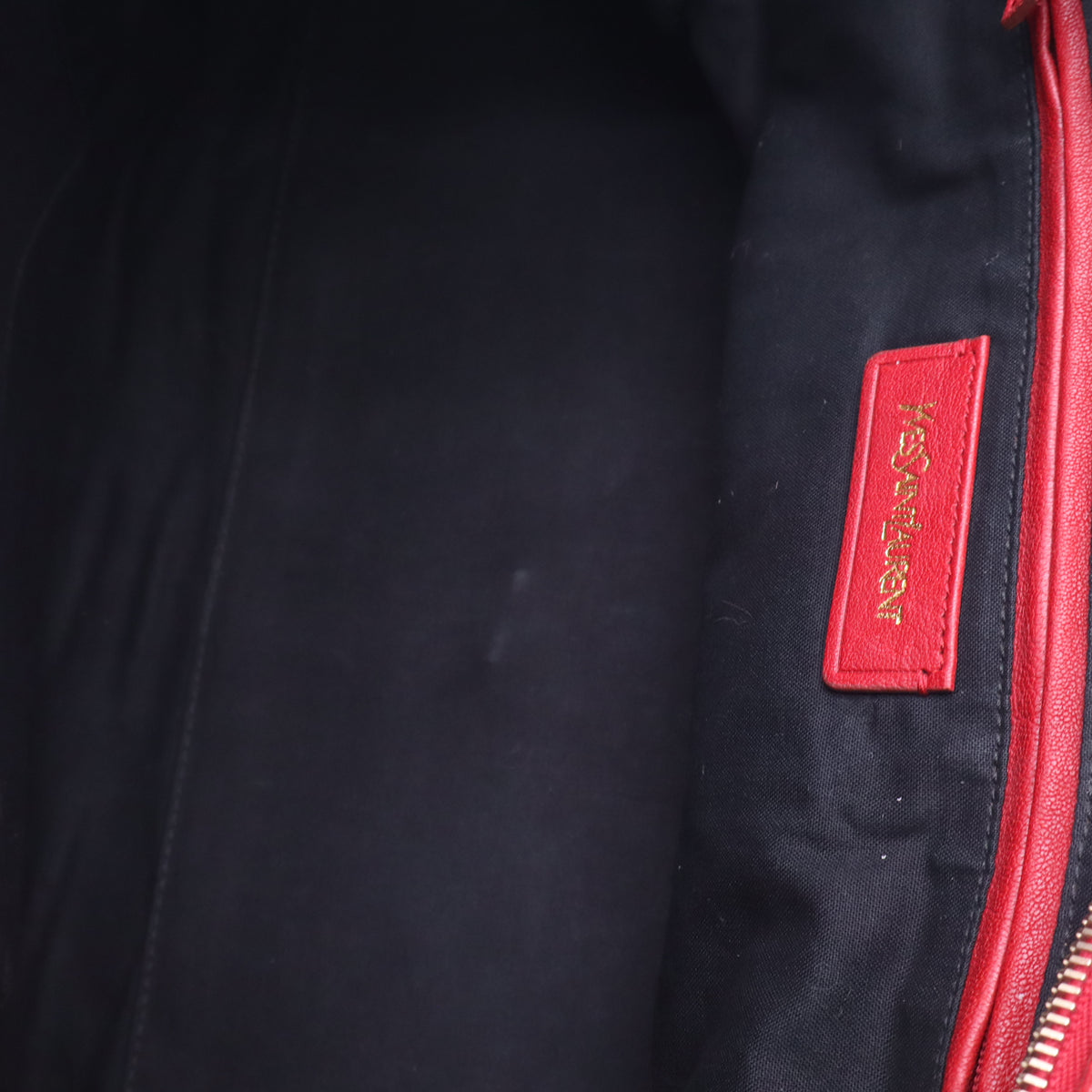 Red Calfskin Leather Small Cabas ChYc Bag B24061