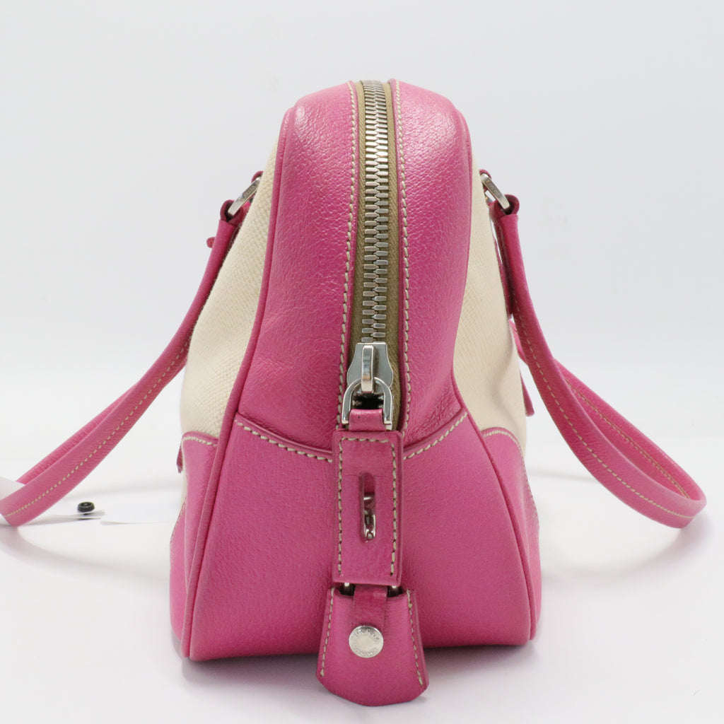 Bowler Bag Canvas with Leather
