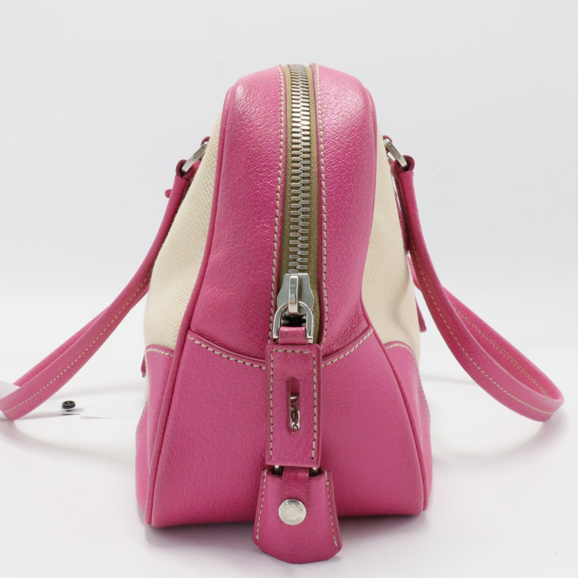 Bowler Bag Canvas with Leather