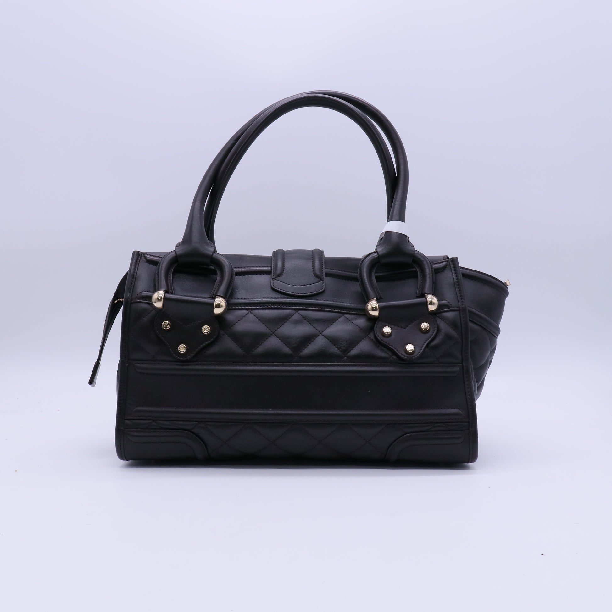 Burberry Black Quilted Leather Large Manor Tote Bag B20714