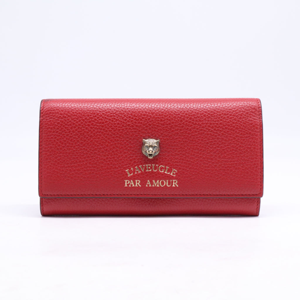Gucci Animalier Leather Continental Wallet W21103