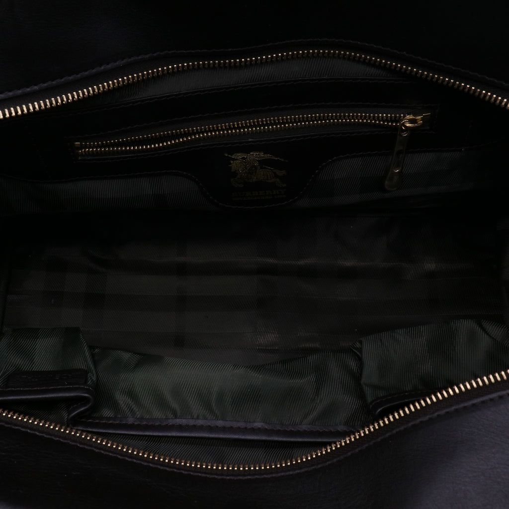 Burberry Black Quilted Leather Large Manor Tote Bag B20714