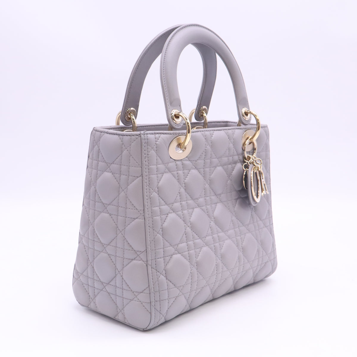 Lady Dior Bag Cannage Quilt Metallic Leather Medium B24536