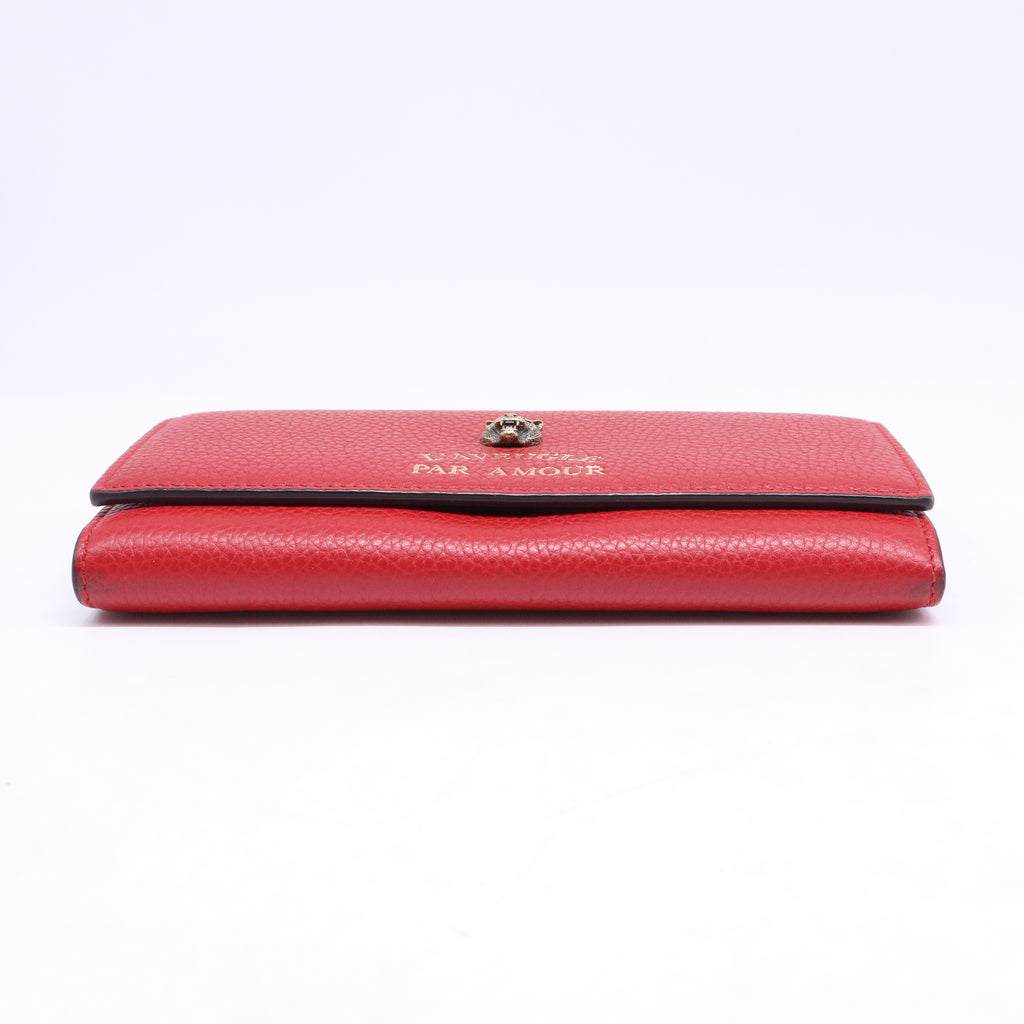 Gucci Animalier Leather Continental Wallet W21103