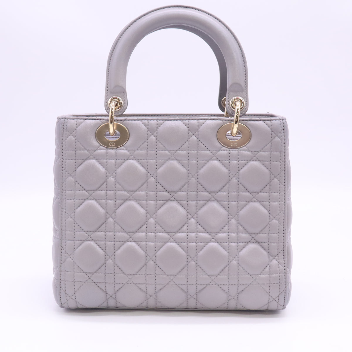 Lady Dior Bag Cannage Quilt Metallic Leather Medium B24536