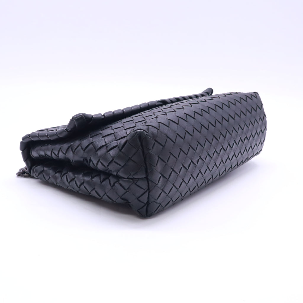 Bottega Veneta Nappa Intrecciato Small Olimpia Shoulder Bag Black Twins LDJ5245